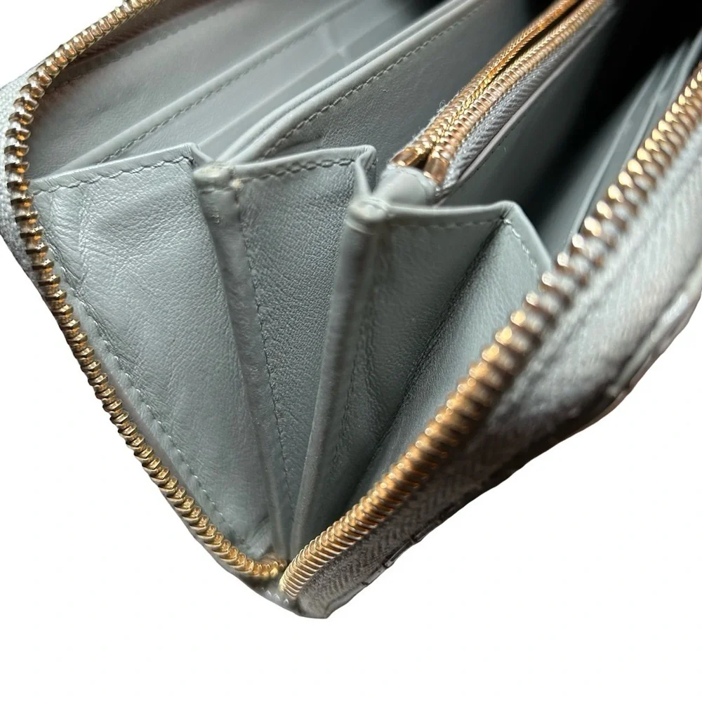 Dior-Lady Dior Voyageur Cannage Leather Wallet